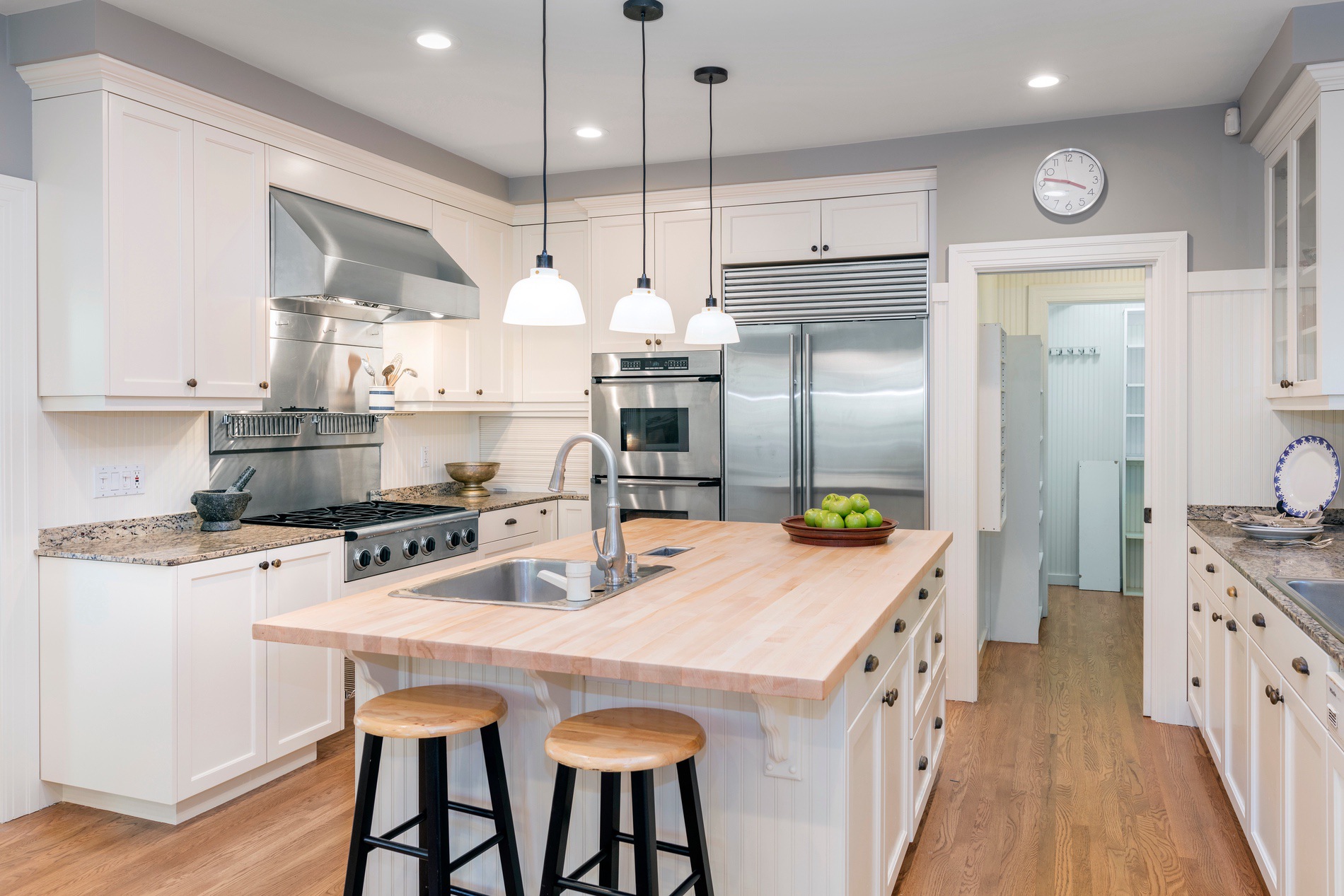 A newly remodeled kitchen with the latest trends.