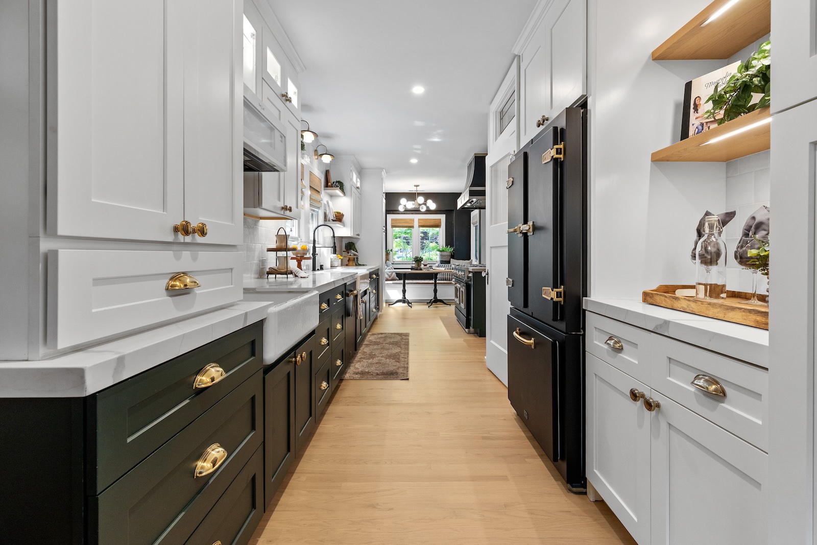 custom kitchen pantry and bar by creative property renewal - wood ceiling